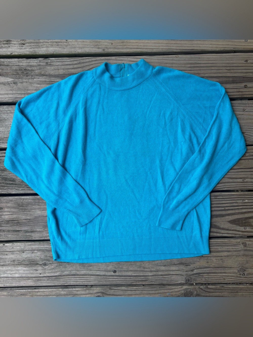 VTG ‘70s Designers Originals Teal Super Soft Acrylic Mock Neck Sweater